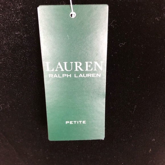 Lauren Ralph Lauren Velvet Short Sleeve Top Womens Petite Size PS Black Pullover - Picture 6 of 7